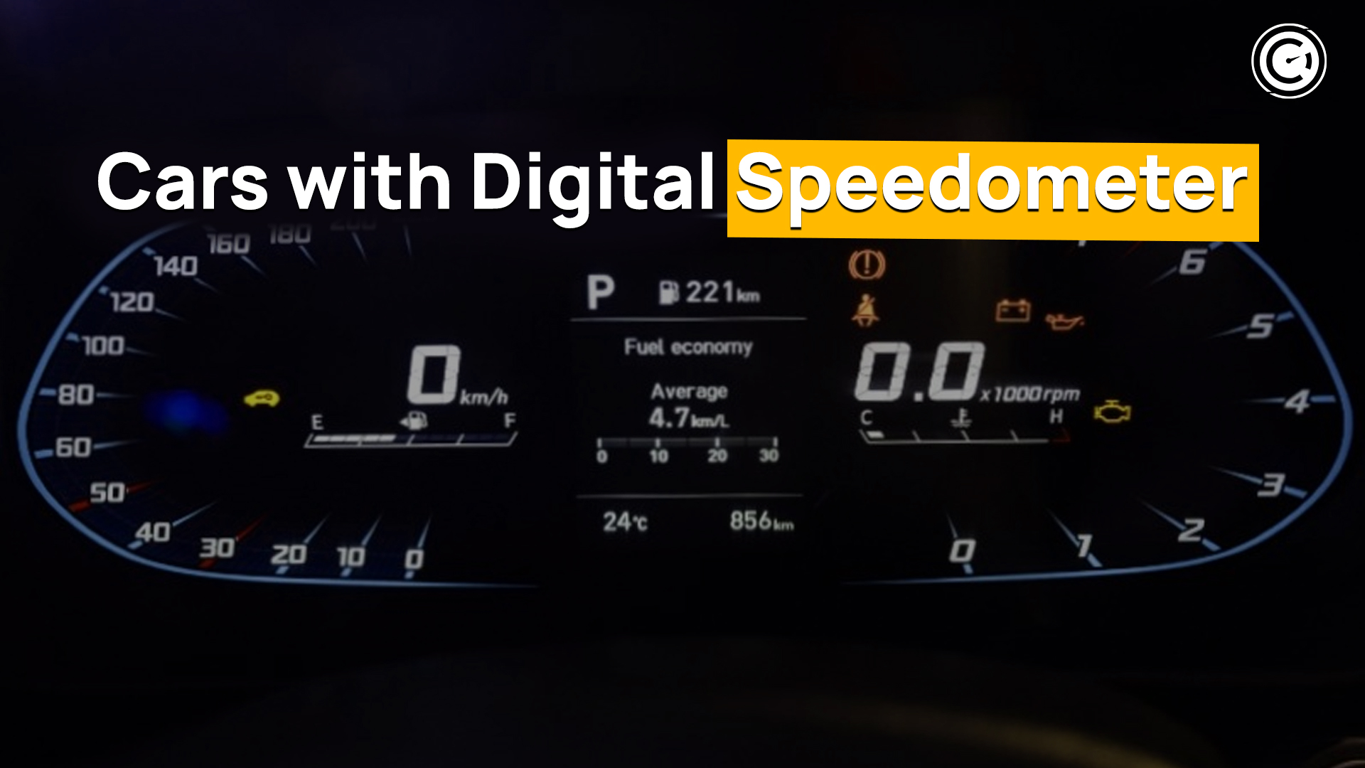 Cars with digital speedometer