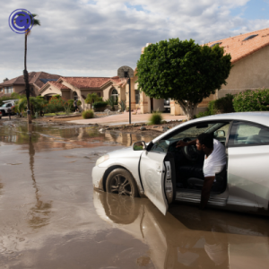 Car Stuck in Water