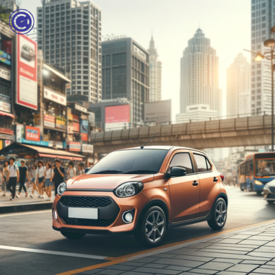 Hatchback in the city